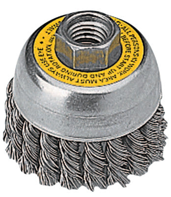 DeWalt® Cup Brush, Knotted, 3 in, 5/8 in to 11, 0.014 ga, 14,000 RPM, DW4910