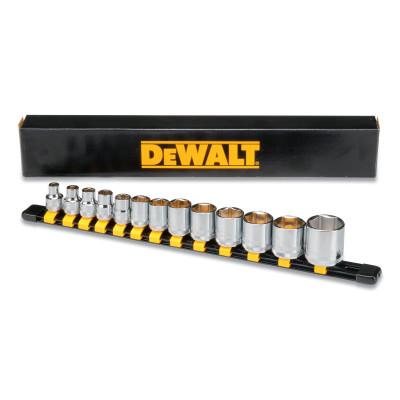 DeWalt® 13 Piece Socket Set, 3/8 in Drive, 6 Point, Inch, DWMT19245