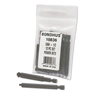 Bondhus® Balldriver Power Bit Sets, 12-Piece, 3 in, 10836