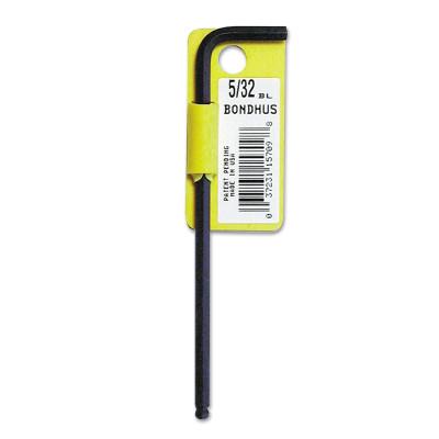 Bondhus® Balldriver L-Wrench Keys, 5/32 in, 4.2 in Long, Tagged, 15709
