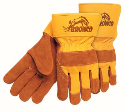 MCR Safety Premium Side Split Cow Gloves, Large, Select A Side Leather, 1680