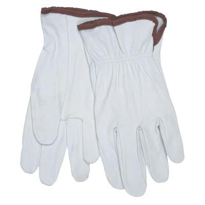 MCR Safety Goatskin Drivers Gloves, Goatskin/Poly/Cotton, XXL, White/Yellow, 3601XXL
