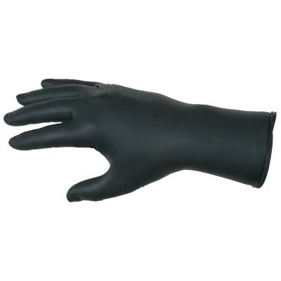 MCR Safety Nitrile Disposable Gloves, Powder Free; Textured, 6 mil, 2X-Large, Black, 6062XXL
