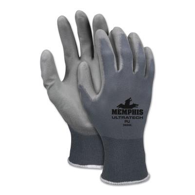 MCR Safety UltraTech PU Coated Gloves, X-Large, Gray, 9696XL