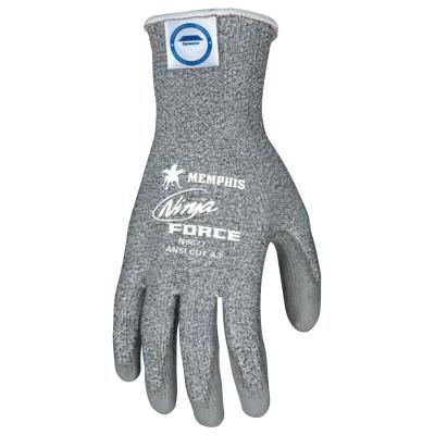 MCR Safety Ninja® Force Coated Gloves, X-Large, Gray/Salt and Pepper, N9677XL