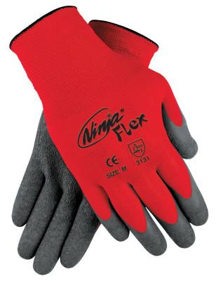 MCR Safety Ninja Coated-Palm Gloves, Large, Gray/Red, N9680L