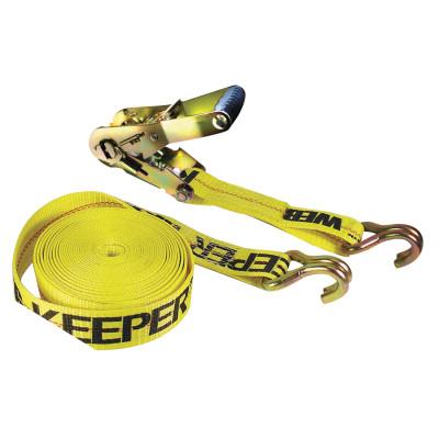 Keeper® Ratchet Tie-Down Strap, Double-J Hooks, 2 in W, 27 ft L, 10,000 lb Capacity, 04622