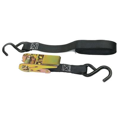 Keeper® Ratchet Tie-Down Strap, S-Hooks, 1 in W, 10 ft L, 900 lb Load Cap, 05508V