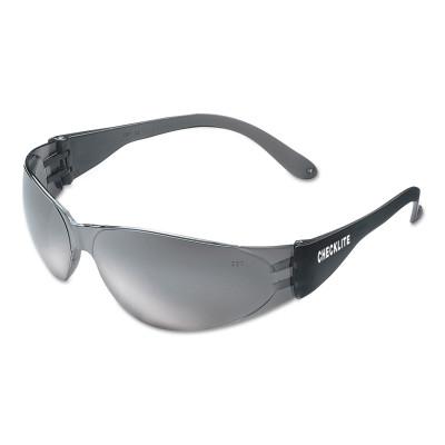 MCR Safety Checklite Safety Glasses, Silver Mirror Lens, Duramass Hard Coat, Smoke Frame, CL117