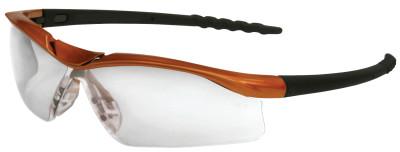 MCR Safety DALLAS Protective Eyewear, Clear Lens, Anti-Fog, Nuclear Orange Frame, DL210AF