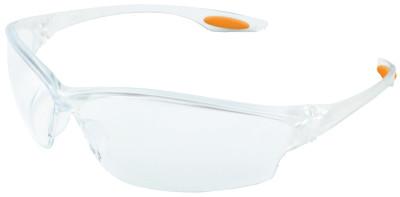 MCR Safety LAW Protective Eyewear, Clear Lens, Duramass Scratch-Resistant, Clear Frame, Anti-Fog, LW210AF