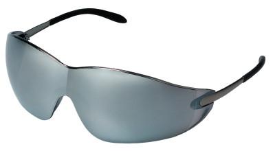 MCR Safety Blackjack Elite Protective Eyewear, Silver Mirror Lens, Chrome Frame, Metal, S2117