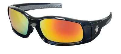MCR Safety Swagger Safety Glasses, Fire Mirror Lens, Duramass Hard Coat, Black Frame, SR11R