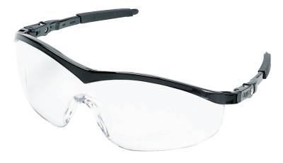 MCR Safety Storm Protective Eyewear, Clear Lens, Scratch-Resistant, Black Frame, Nylon, ST110