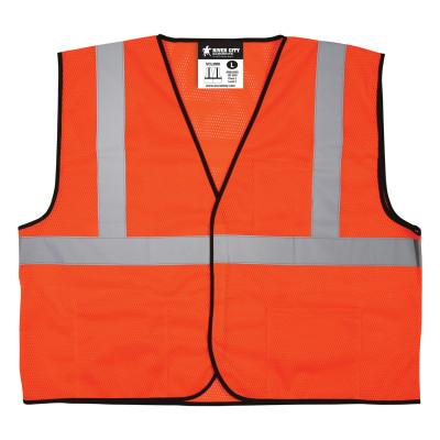 MCR Safety Safety Vests, Large, Fluorescent Orange, VCL2MOL