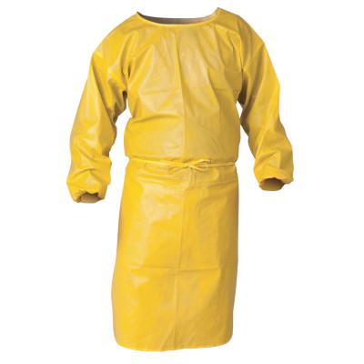 Kimberly-Clark Professional KleenGuard A70 Chemical Spray Protection Smocks, 52 in, Polypropylene, Yellow, 09830