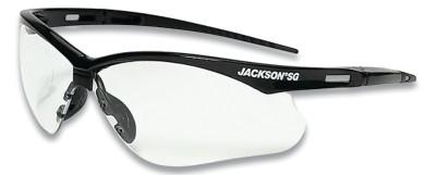 Jackson Safety SG Series Safety Glasses, Clear, Polycarbonate, Anti-Fog Lense, Black, 50001