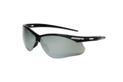 Jackson Safety SG Series Safety Glasses, Smoke Mirror, Polycarbonate, Hard Coat Lens, Black, 50006