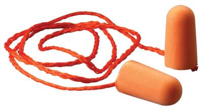 3M™ Foam Earplug, Foam, Bright Orange, Corded Tapered, 1110