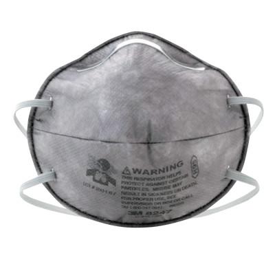 3M™ R95 Particulate Respirators, Half Facepiece, w/carbon layer, Oil/non-oil, 8247