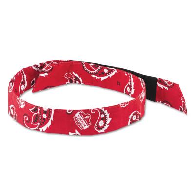 Ergodyne Chill-Its 6705 Evaporative Cooling Hook and Loop Bandanas, Red Western, 12315