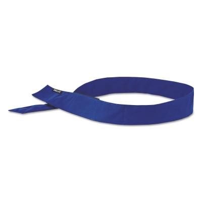 Ergodyne Chill-Its 6705 Evaporative Cooling Hook and Loop Bandanas, Solid Blue, 12317