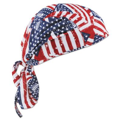 Ergodyne Chill-Its 6615 High-Performance Dew Rags, 6 in X 20 in, Stars/Stripes, 12477