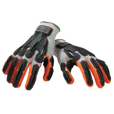 Ergodyne ProFlex 922CR CutResistant Nitrile-Dipped DIR Gloves, XLarge, HiVis Orange/Gray, 17095