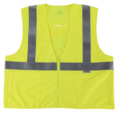 Ergodyne GloWear 8260FRHL Class 2 Fire Resistant Modacrylic Vests, Large/XLarge, Lime, 21495