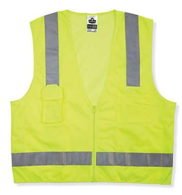 Ergodyne GloWear 8249Z Class 2 Economy Surveyors Vests, 2XL/3XL, Lime, 24027