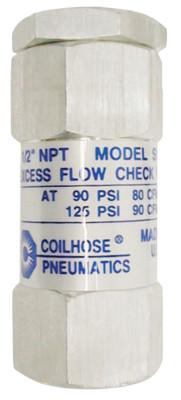 Coilhose Pneumatics Safety Excess Flow Check Valve, 3/8 in, Aluminum, FPT x FPT, SV803