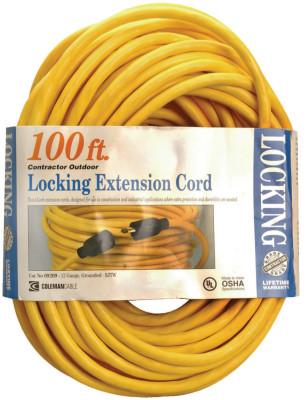 CCI?? Twist Lock Extension Cord, 50 ft, 1 Outlet, 09208