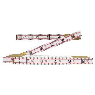 Apex Tool Group Red End Engineers' Rulers, 6 ft, Wood, 1066DN