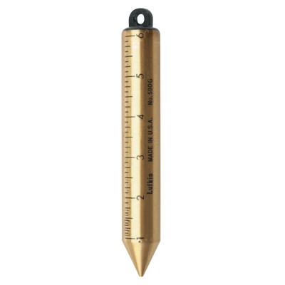 Apex Tool Group Inage Oil Gauging Plumb Bob, 20 oz, Brass, 1/8ths of an Inch, 590GN