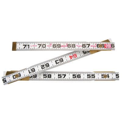 Apex Tool Group Red End Two Way Rulers, 6 ft, Wood, 966N