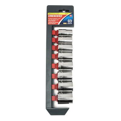 Apex Tool Group 8 Piece 1/2 in Drive Standard Socket Sets, 12 Point, 1/2 in to 15/16 in,  SAE, CSAS0N