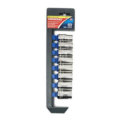 Apex Tool Group 8 Piece 1/2 in Drive Standard Socket Sets, 12 Point, 12 mm - 21 mm, Metric, CSAS1N