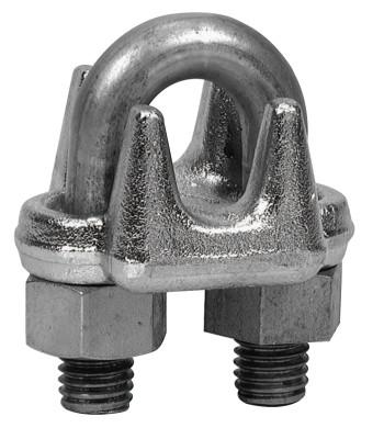 Apex Tool Group M-43-ST Series Wire Rope Clips, 3/8 in, Electro-Polish, 6403006