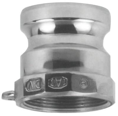 Dixon Valve Andrews/Boss-Lock Type A Cam and Groove Adapters, 1 in (NPT), Aluminum, 100-A-AL