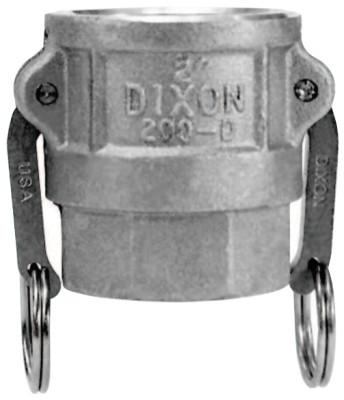 Dixon Valve Andrews Type D Cam and Groove Couplers, 1 in (NPT), Female, 100-D-AL