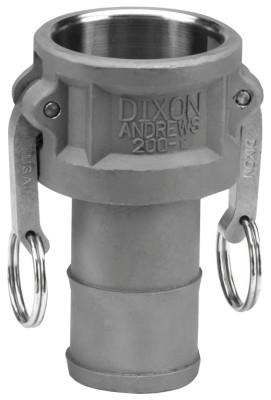 Dixon Valve Andrews Type C Cam and Groove Couplers, 1 1/2 in, Stainless Steel, 150-C-SS