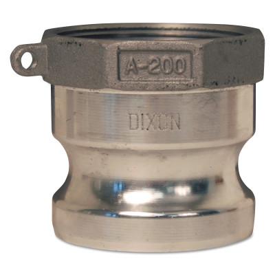 Dixon Valve Andrews/Boss-Lock Type A Cam and Groove Adapters, 4 in (NPT) Female, Aluminum, 400-A-AL