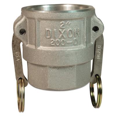 Dixon Valve Andrews Type D Cam and Groove Couplers, 1 1/2 in (NPT) Female, Aluminum, 150-D-AL