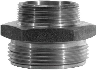 Dixon Valve Double Male Hex Nipples, 2 in x 1 1/2 in, DMH2015F