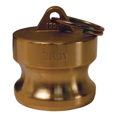 Dixon Valve Global Type DP Dust Plugs, 2 15/32 in Dia., Brass, G200-DP-BR