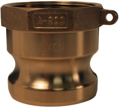Dixon Valve Global Type A Adapters, 2 in (NPT), Brass, G200-A-BR