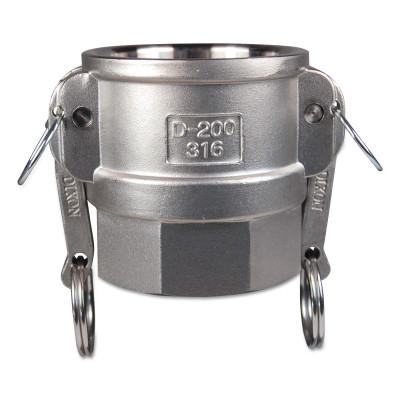 Dixon Valve Global Type D Couplers, 6 in (NPT), Female, 334 Stainless Steel, G600-D-SS