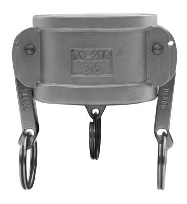 Dixon Valve Global Type DC Dust Caps, 2 in, 316 Stainless Steel, G200-DC-SS