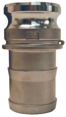 Dixon Valve Global Type E Adapters, 2 in, Hose Barb/Male, Aluminum, G200-E-AL
