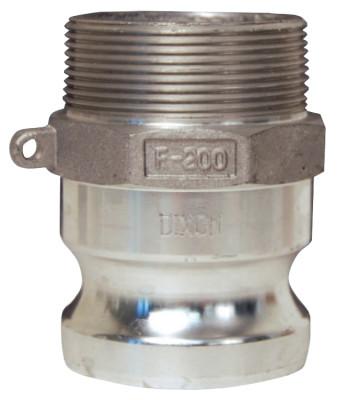 Dixon Valve Global Type F Adapters, 2 in, Male/Male, Aluminum, G200-F-AL